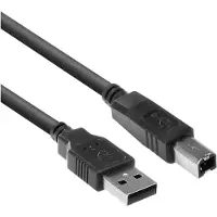 ACT USB 2.0 tilkoblingskabel svart - 1,0 m (USB A hann til USB B hann) (SB2401)