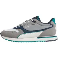 Pepe Jeans for man. PMS400046 Bexley Evolve sneakers grey (41), Flat, Laces, Casual, Sport