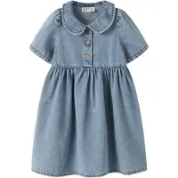 Name it Kjole - Denim - NmfPoppy - Medium+ Blue Denim - - 6 år (116) - Kjole