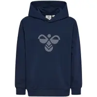 Hummel Hettegenser - HmlJR Reg Tukas - Dress Blues/Flint Stone - - 9-10 år (134-140) - Hettegenser