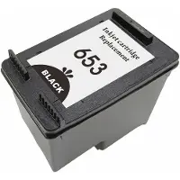 24hShop 653XL blekkpatron til HP / renovert svart patron 20 ml / erstatter 3YM75AE