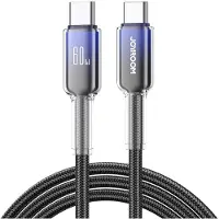JOYROOM Crystal-Clear 60W USB-C-kabel 1,2 m - Svart