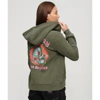 Superdry Tattoo Rhinestone Genser Med Hel Glidelås