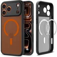 Spigen Ultra Hybrid MagSafe-etui til iPhone 17 Pro Max – svart og oransje