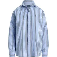 Ralph Lauren for woman. 211910743514 Relaxed Fit Striped Cotton Shirt blue (M), Casual, Long sleeve