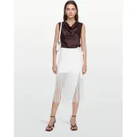 Gina Tricot  - Structured skirt - Skjørt - Hvit - 34 - Dame