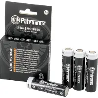 Petromax oppladbare LI-ION-batterier 18650 3.6 V, 3450 MAH pakke med 4, batterier