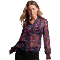 Superdry Studios Chiffon Langermet Bluse