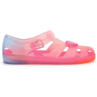Billieblush for girl. U22117 Pink Jelly Sandals (25), Flat, Buckle, Casual, children's fashion