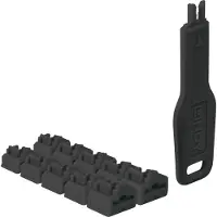Lindy 47891, Portblokkering + nøkkel, RJ-45, Svart, Akrylonitril-butadien-styren (ABS), 10 stykker, Polybag