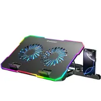 Wozinsky WDCX-A26 NitroCool RGB kjøleplate for gaming-bærbare – svart