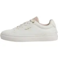 Pepe Jeans for woman. PLS000038 White Camden Bright sneakers (37), Flat, Laces, Casual