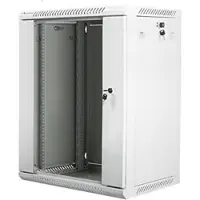 Lanberg - Rack skap - veggmonterbar - grå, RAL 7035 - 15U - 19