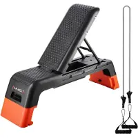 HMS AS009 PRO AEROBIC STEG JUSTERBAR MED BENKFUNKSJON COMMERCIAL