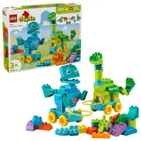 LEGO DUPLO - 3in1 Dinosaurs on Wheels 10451 - 108 Deler - - OneSize - Klosser