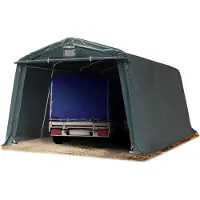 TOOLPORT 3,3 x 4,7 m garasjetelt, PE-presenning, mørkegrønn