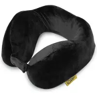 Travel-Blue Tranquility Pillow Wider Fit - Black