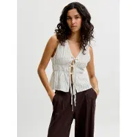 Jack & Jones Almira Linen Jjxx Ermeløs Bluse