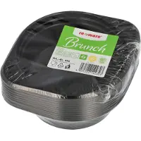 Papstar 96556, Bolle, Rund, Polypropylen, Sort, Monokromatisk, 12 stykker