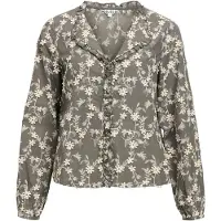 Object Brodert V-hals Bluse