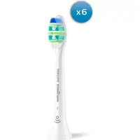 Philips I InterCare HX9006/87 6-pakning, børstehoder, 6 stykker, Hvit, 3 måned(er), Medium, , Sonicare