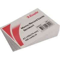 Esselte Cardo - Registerkort - A7 (74 x 105 mm) - landskap - hvit - linjert (en pakke 100)