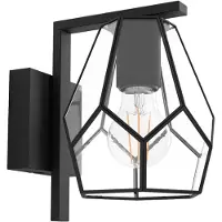 Eglo MARDYKE vegglampe E27 H205 klar/svart