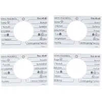 Electrolux skylt program-, knapp bryter-, klebemiddel, DA,NO,FI,SV 140290929011