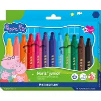 Adlibris Tusjer - Noris Junior - 12 stk. - Peppa Gris - - OneSize - Tusj