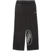 Puma Wide Graphic Pants Unisex, Clothing, Black, L