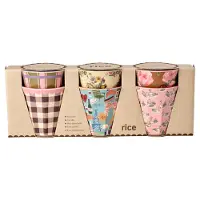 Rice Kopper - Melamin - 6 stk. - 250 ml - Bon Vivant-trykk - - OneSize - Kopp