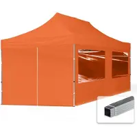 TOOLPORT 3x6 m aluminium, pop up partytelt, 4 sidepaneler, oransje