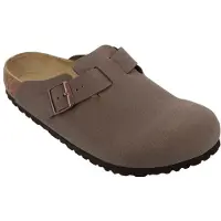 Birkenstock Boston Syn 2.0 Birko-Flor Nubuk Sandaler brun