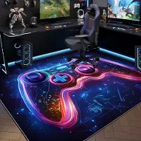 24hShop Matte til spillrommet 80x120cm - Håndkontroll / spillmatte / spillgulvmatte