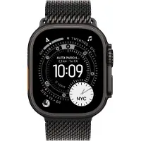Apple - Sløyfe for smart armbåndsur - 49 mm, svart titanfinish - Liten størrelse - svart - for Watch Hermès Series 9, SE 3, Series 10, Series 11, Series 8, Series 9, Ultra 2, Ultra 3