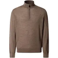 Hackett for man. HM7000205 Ess Merino Hzip zip-up jumper in beige (M), Casual, Wool, Classic