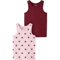Name it Undertrøyer - NmfTank - 2-pack - Parfait Pink/Rumba Utg. - - 6 år (116) - Undertrøye