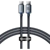 Baseus Crystal Shine USB-C / USB-C Kabel CAJY000601 - 1.2m - Svart