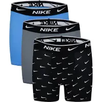 Nike Boxershorts - Dri-Fit Everyday - 3-pack - Svart/Grå/Blå - - 14-16 år (164-176) - Boxershorts