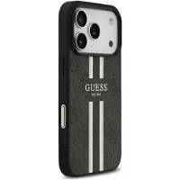 GUESS 4G MagSafe-etui med trykte striper til iPhone 17 Pro – svart