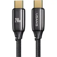 Usams Kabel USB til Us Kabel U82 USB-C - USB-C 2m 240W PD 3.1 flettet svart SJ581USB01 (US-SJ581)