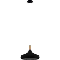 Eglo Sabinar pendellampe, 1-lys, svart, Ø 40 cm