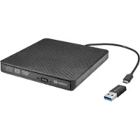 Sandberg USB-C/A DVD Burner - CD-RW (Brenner) - USB-C - Svart