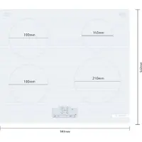 Bosch Serie | 4 PUE612BB1J - Induksjonskomfyrtopp - 4 plater - Nisje - bredde: 56 cm - dybde: 49 cm - uten ramme - azure white