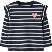 Name it Genser - Noos - NmfTovelina - Dark Sapphire/Klar hvit - - 6 år (116) - Genser