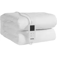 Vevor Varmemadrass, 150 x 80 cm, Elektrisk sengevarmer med 4 varmeinnstillinger, 12-timers timer, 8-timers automatisk avstenging, Dype, elastiske lommer rundt om, elektriske madrasslaken i børstet sto