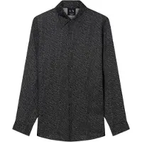 Armani Exchange for man. XM002280AF13235FC304 Technical black shirt (L), Casual, Viscose, Long sleeve