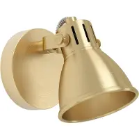 Eglo Seras veggspotlight, børstet messing-gull, 1-lampe