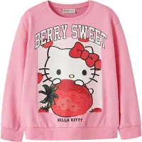 Name it Collegegenser - NkfAfikim - Hello Kitty - Rosa Drikke - - 11-12 år (146-152) - Collegegenser
