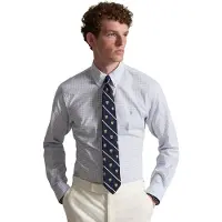 Ralph Lauren for man. 710B22585003 Blue Custom Fit stretch poplin shirt (M), Casual, Cotton, Long sleeve